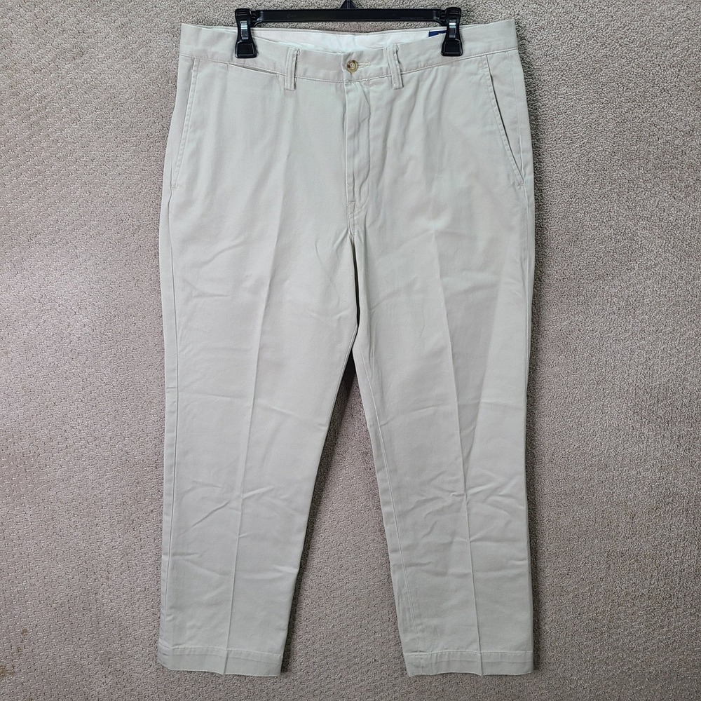 Polo Ralph Lauren Pants Mens 34/29 Beige Classic Fit Chino Cotton Twill Casual
